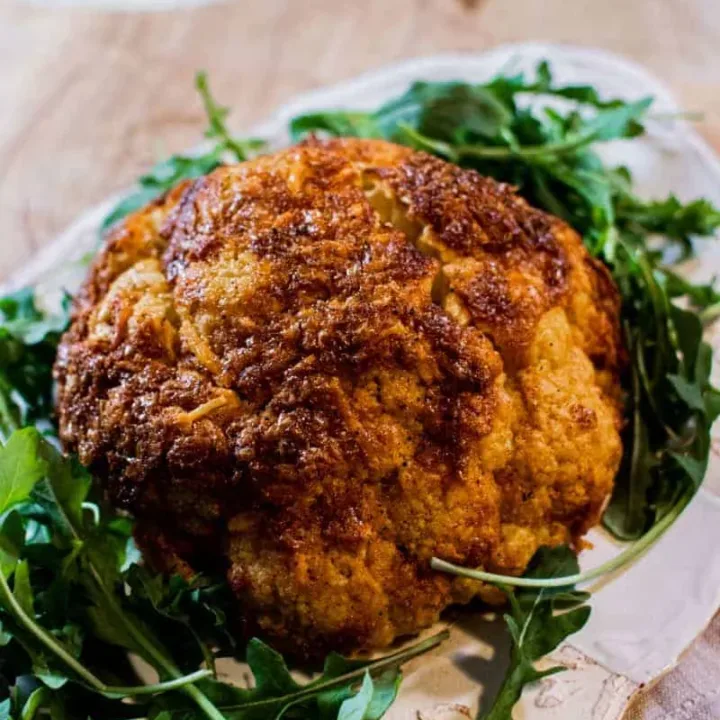 Image for Cheddar Parmesan Baked Cauliflower Recipe