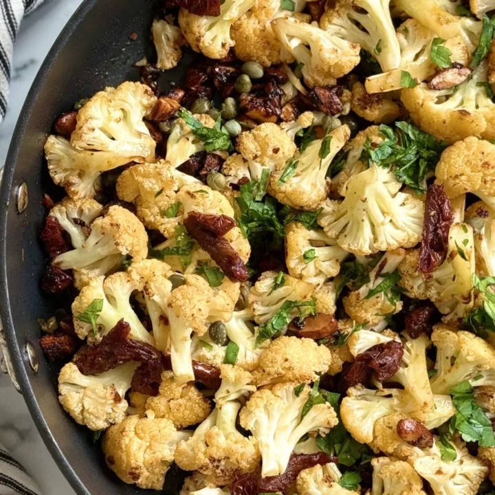 Image for Roasted Cauliflower With Sundried Tomatoes, Capers and Almonds