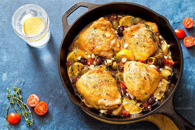 Image for Mediterranean Chicken Thighs Recipe