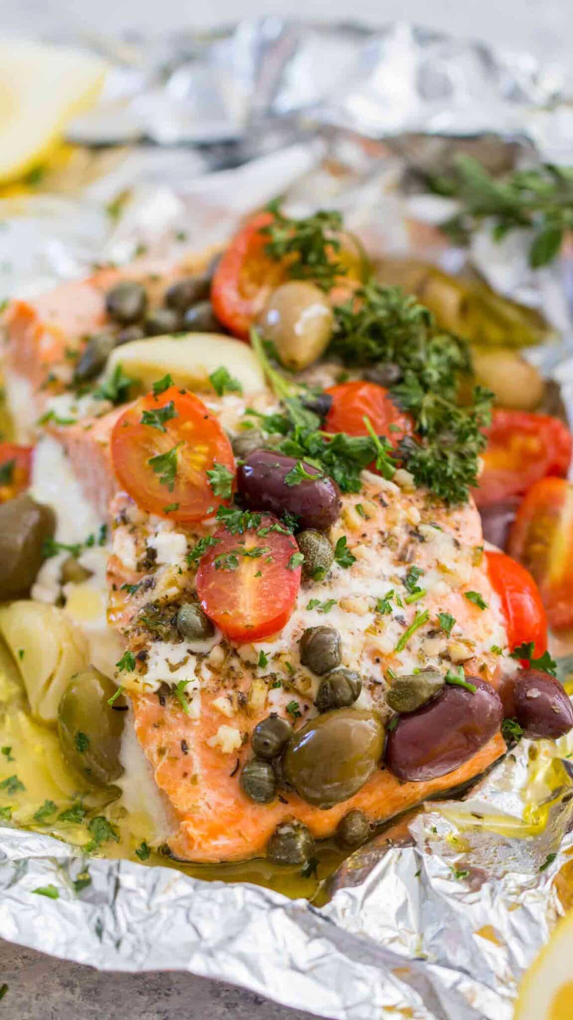 Image for Mediterranean Salmon Foil Packets