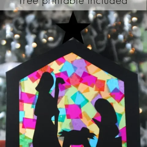 Image for Stained Glass Nativity Craft for Kids