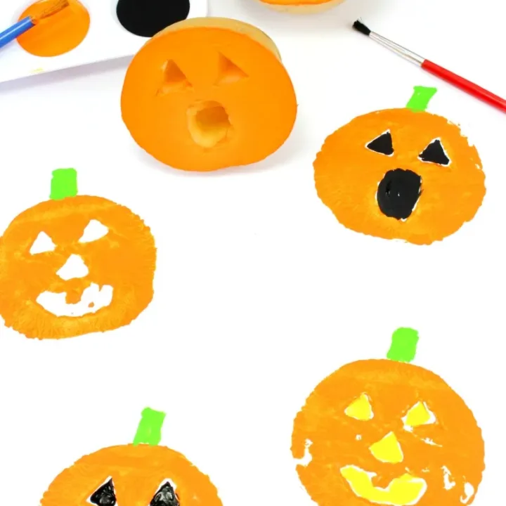 Image for Potato Stamping Pumpkins Preschool Activity