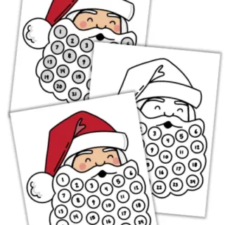 Image for Santa Cotton Ball Advent Calendar