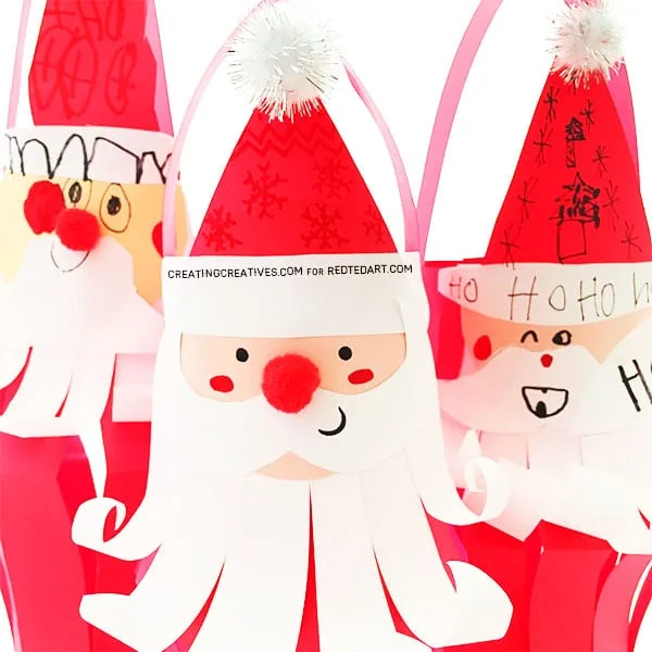 Image for Paper Lantern Santa Craft for Kids