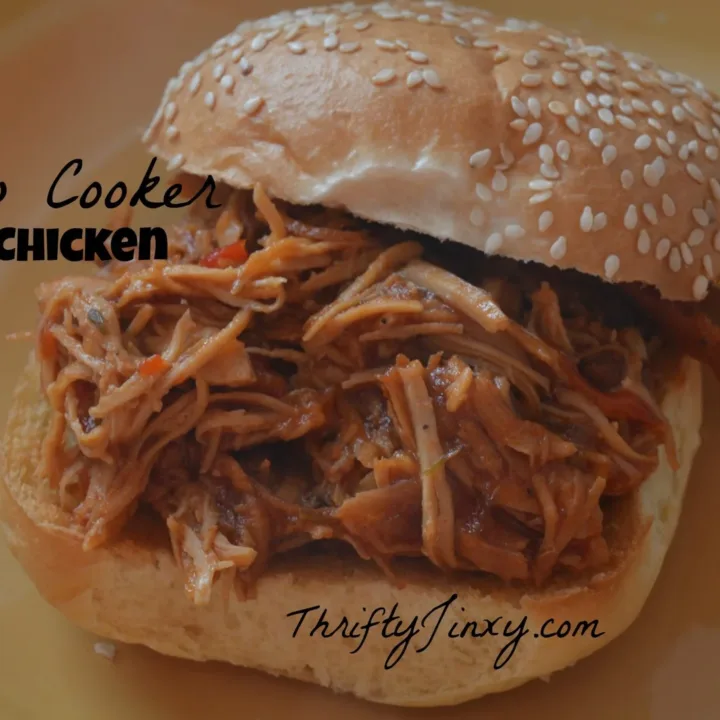 Image for Deeeelicious Easy Slow Cooker BBQ Pulled Chicken Recipe