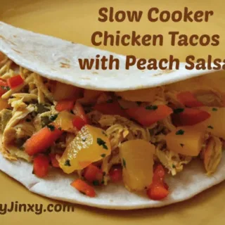 Image for Slow Cooker Chicken Tacos with Peach Salsa Recipe