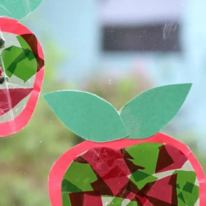Image for Easy Apple Suncatcher Craft
