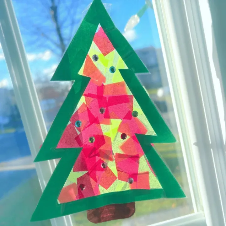 Image for Christmas Tree Sun Catcher Craft