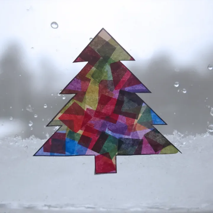 Image for Christmas Tree Tissue Paper Suncatcher