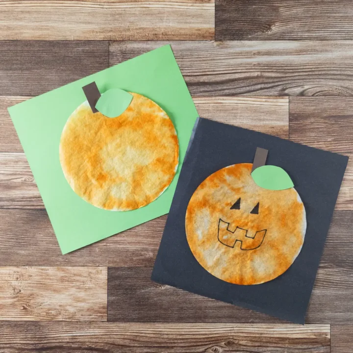 Image for Coffee Filter Pumpkin Craft