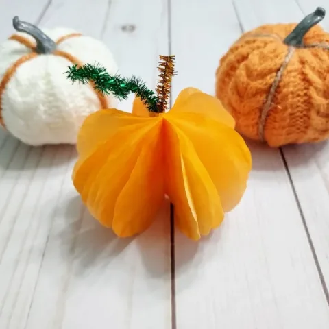 Image for 3D Coffee Filter Pumpkin Craft