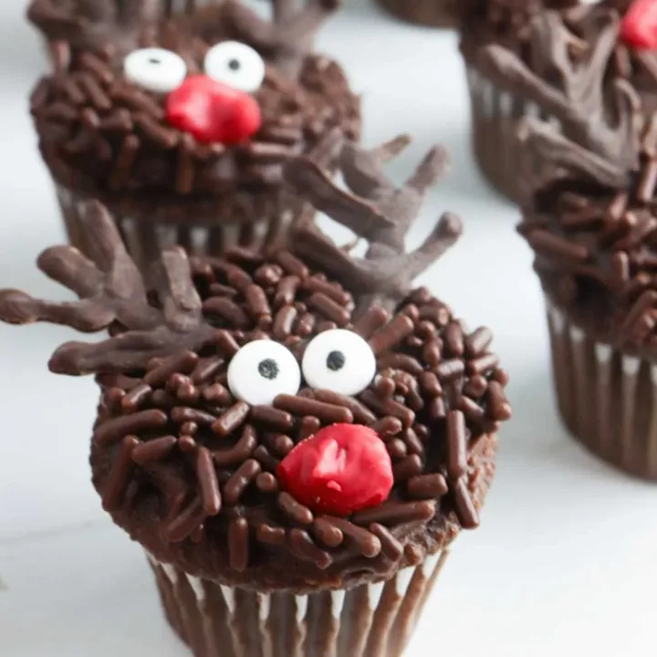 Image for Reindeer Cupcakes with Printable Template