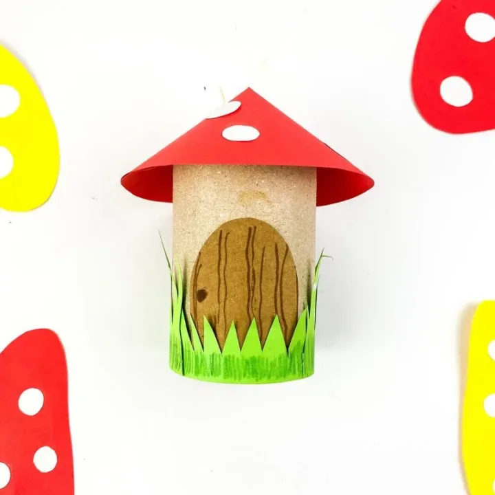 Image for Easy Paper Roll Fairy House Craft (Free Template)