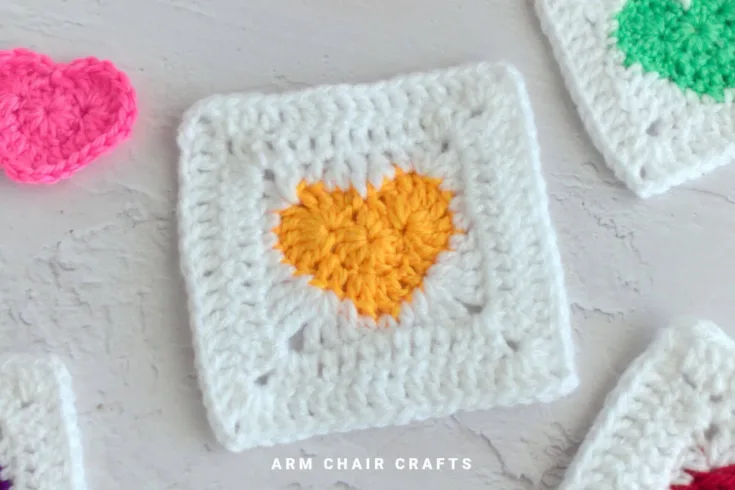 Image for Crochet Heart Granny Square