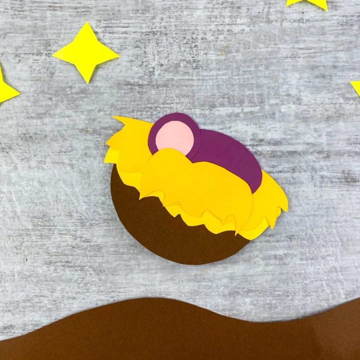 Image for Baby Jesus in a Manger Nativity Craft For Preschool