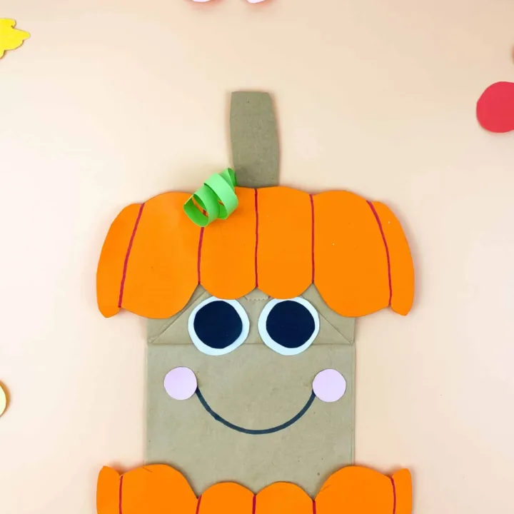 Image for Easy Paper Bag Pumpkin Craft for Kids
