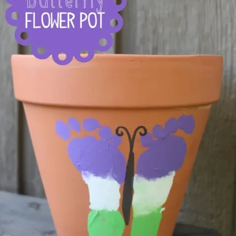 Image for Footprint Butterfly Flower Pot