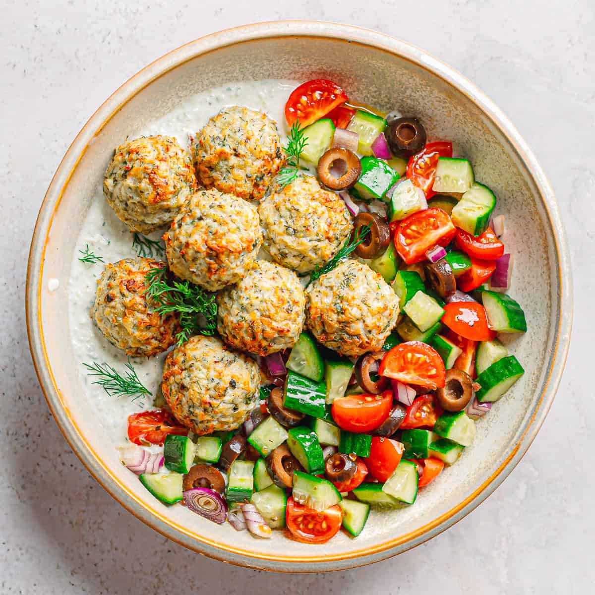 Image for Baked Greek Chicken Meatballs