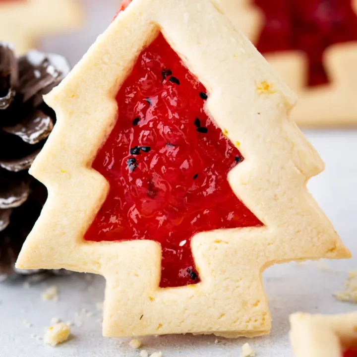 Image for Christmas Tree Linzer Cookies