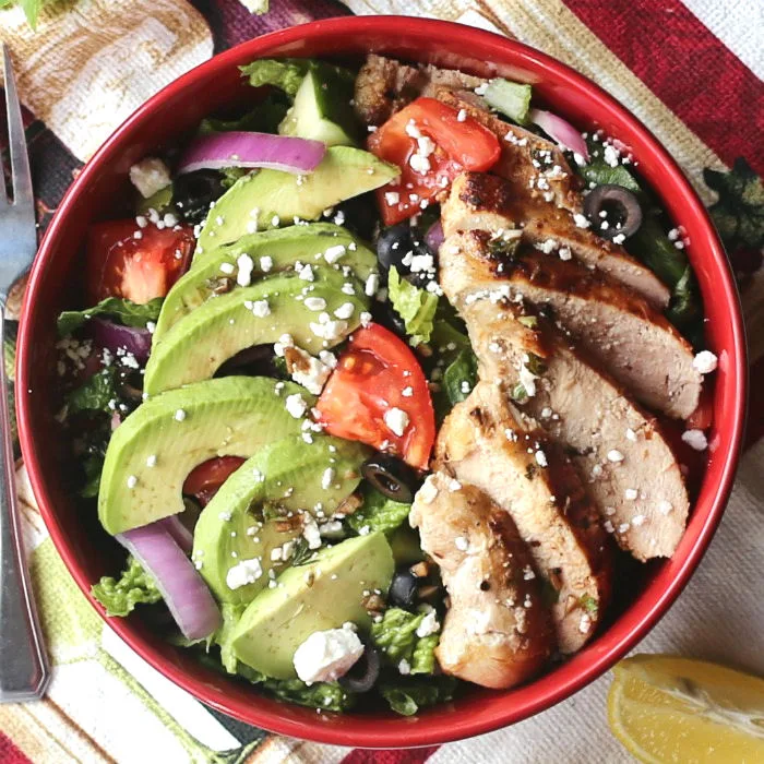 Image for Easy Mediterranean Chicken Salad – Healthy & Full of Flavor!