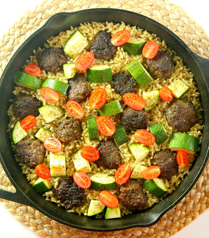 Image for One Pot Greek Meatballs With Lemon Dill Rice