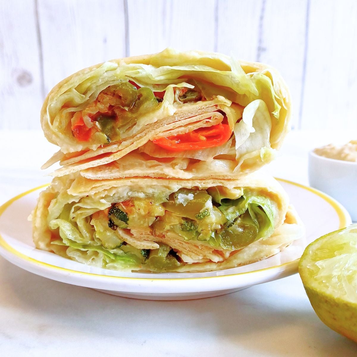 Image for Roasted Vegetable Wrap With Hummus