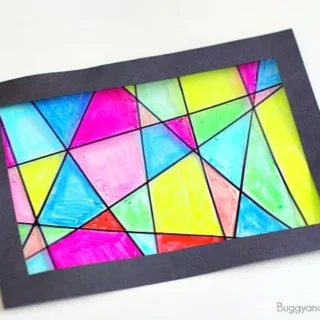 Image for Faux Stained Glass Sun Catcher Craft for Kids