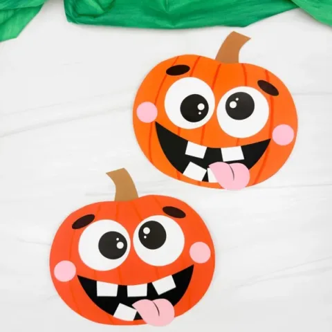 Image for Silly Pumpkin Craft For Kids (Free PDF Template)