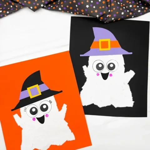 Image for Torn Paper Ghost Craft For Kids
