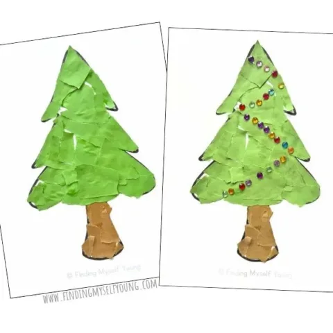 Image for Torn Paper Christmas Tree Craft