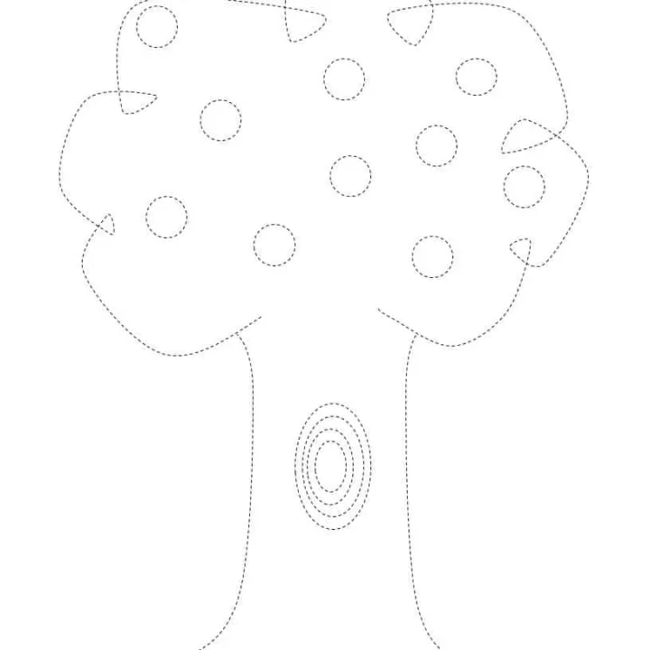 Image for Apple Tree Tracing Page