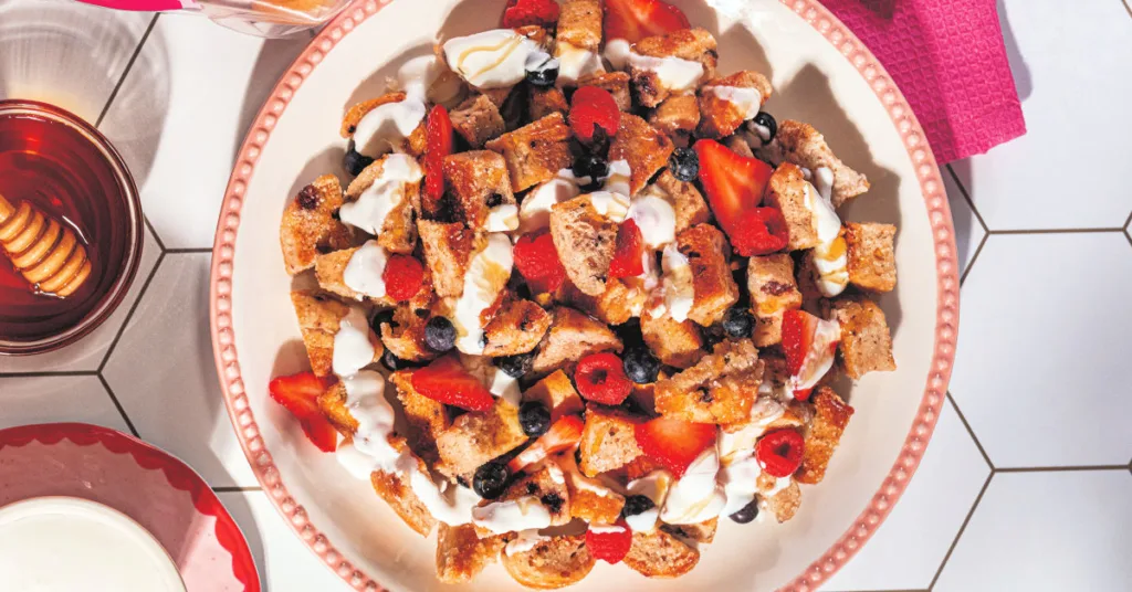 Panzanella salad delivers refreshing flavor, crisp texture and a sweet twist on the traditional dish.