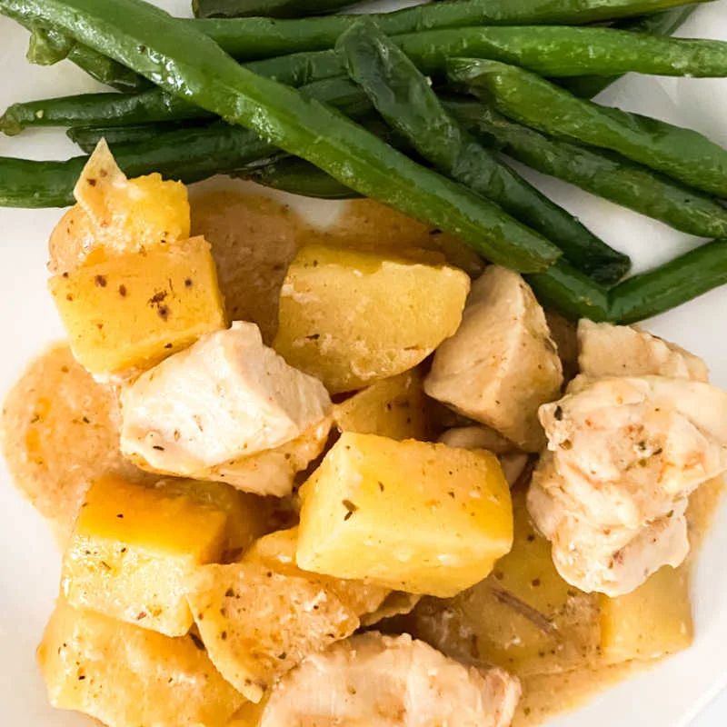 Slow Cooker Garlic Chicken Parmesan and Potatoes Recipe