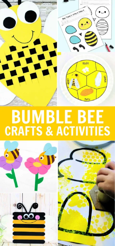 Bumble Bee Crafts and activities for kids bring buzzing creativity to hands-on play with fun, bee-inspired projects.