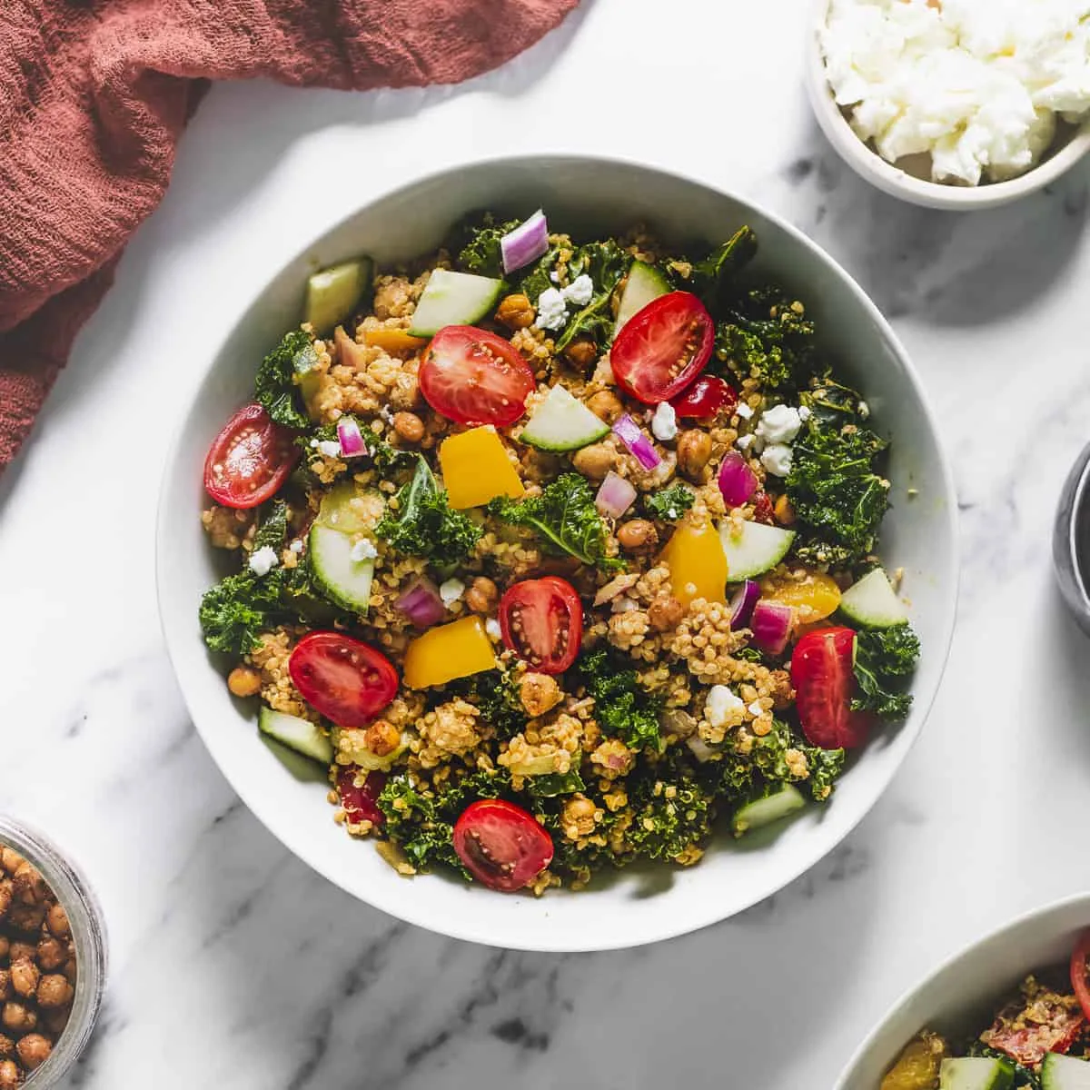 Image for Chili Lime Quinoa Salad with Kale & Roasted Chickpeas