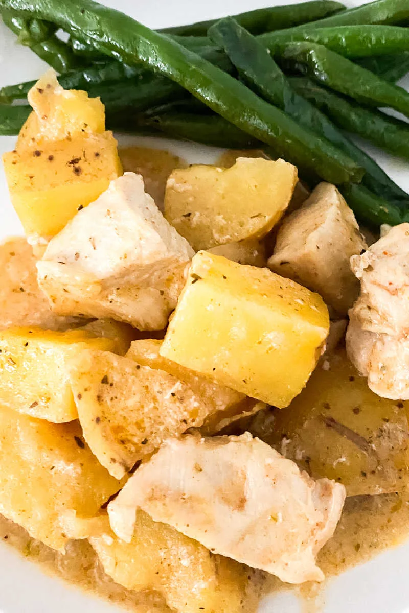 Slow Cooker Garlic Chicken Parmesan and Potatoes