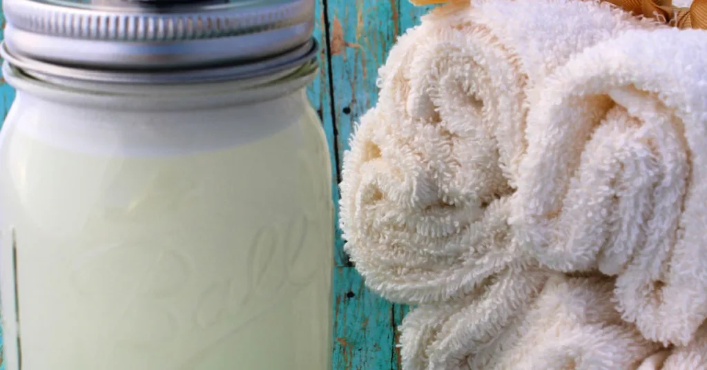 This homemade foaming hand soap combines cleansing ingredients with moisturizing oils for a balanced and gentle formula that works beautifully for everyday use.