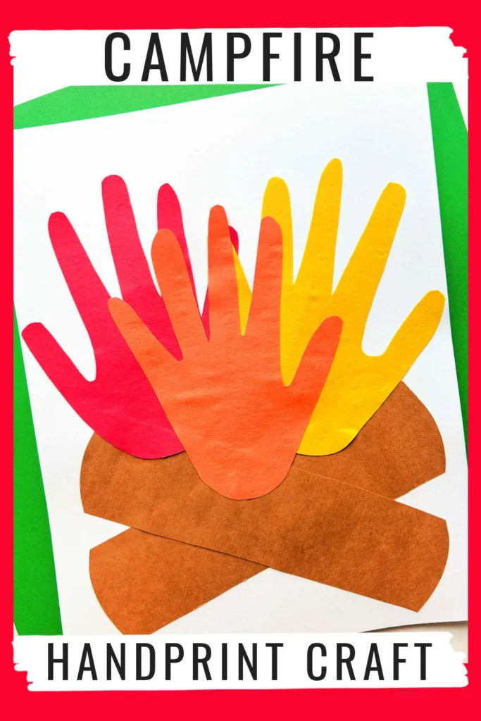 Create cozy outdoor fun with this handprint Campfire Craft that transforms colorful construction paper into a bright, layered campfire scene kids love to make.