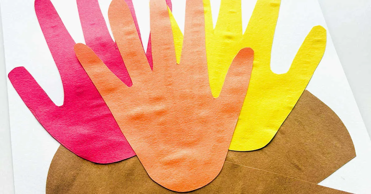Handprint Campfire Craft for Kids
