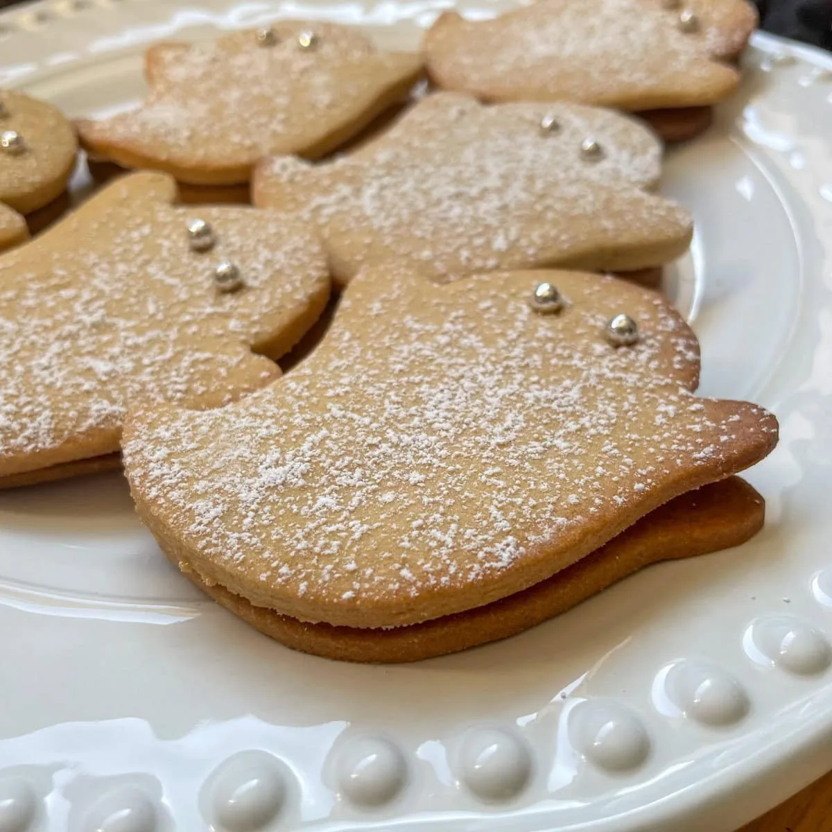 Image for Ghost Biscuits (Jam Sandwich Halloween Cookies)