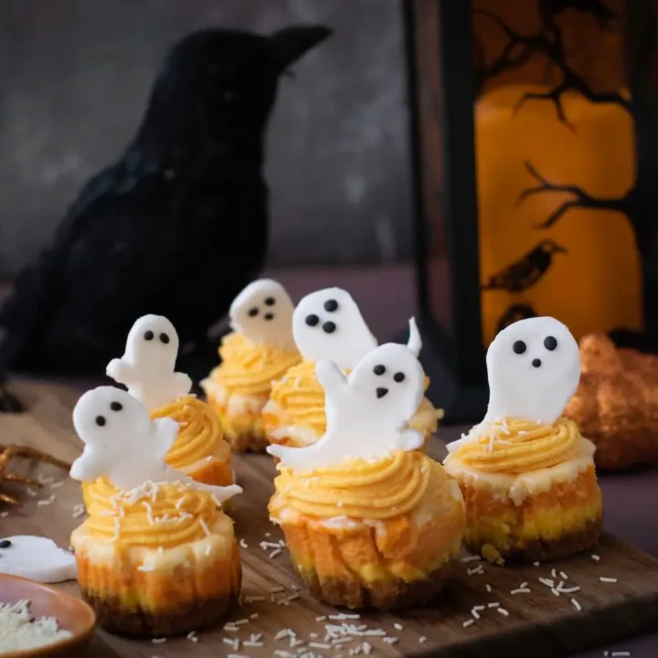 Image for Halloween Candy Corn Mini Cheesecakes