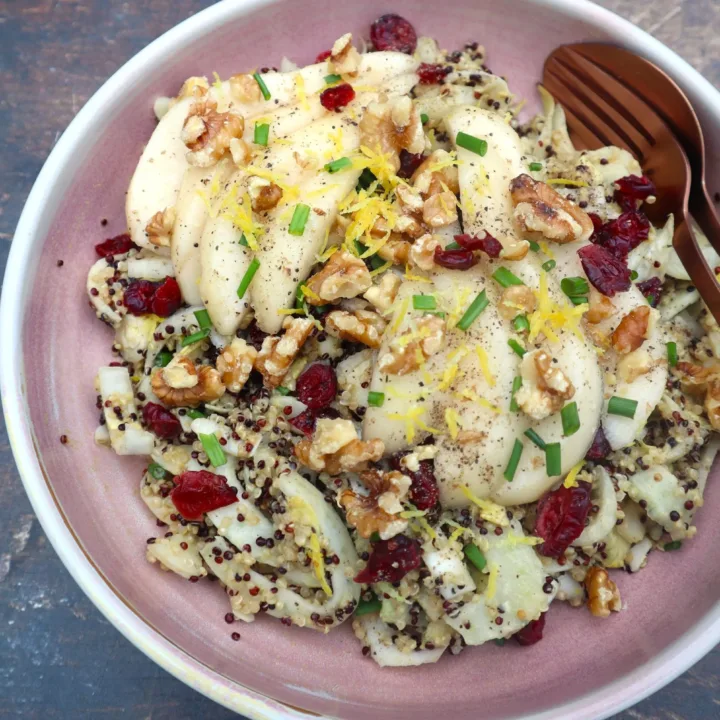 Image for Quinoa salad with Chicory, Pear and Cranberries