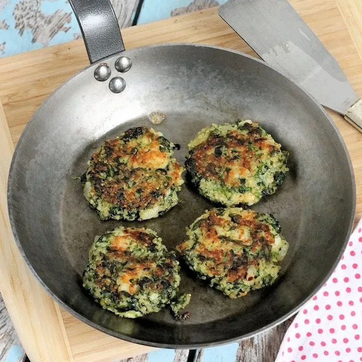 Image for Shrimp and Spinach Quinoa Cakes Recipe