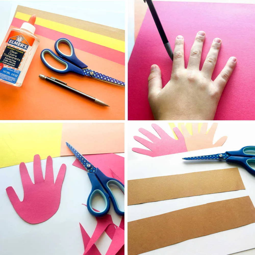How to Make Handprint Campfire Craft