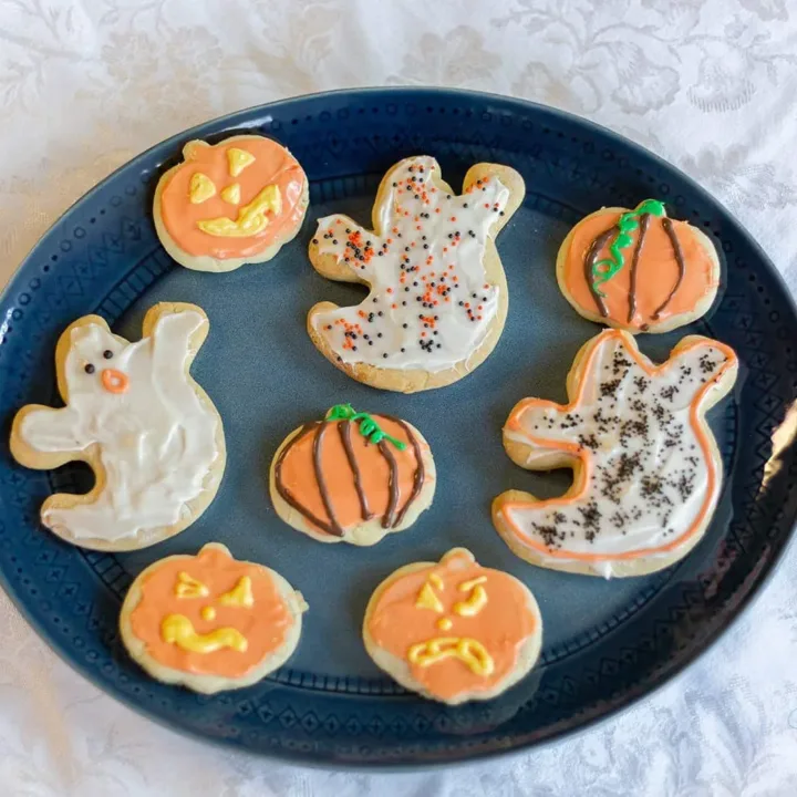 Image for Spooky Delights: Halloween Sugar Cookies with Cream Cheese Frosting