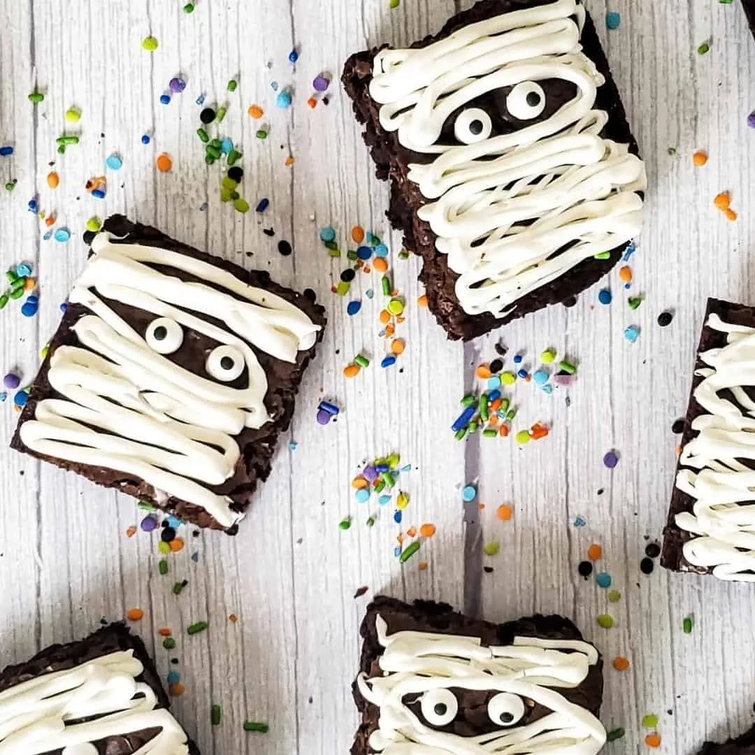 Image for Halloween Mummy Brownies Recipe