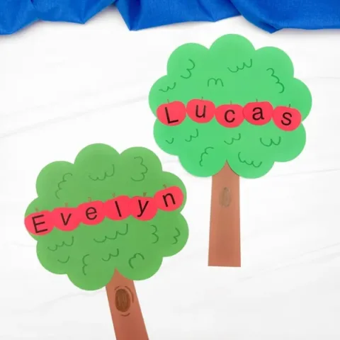 Image for Apple Tree Name Craft For Kids