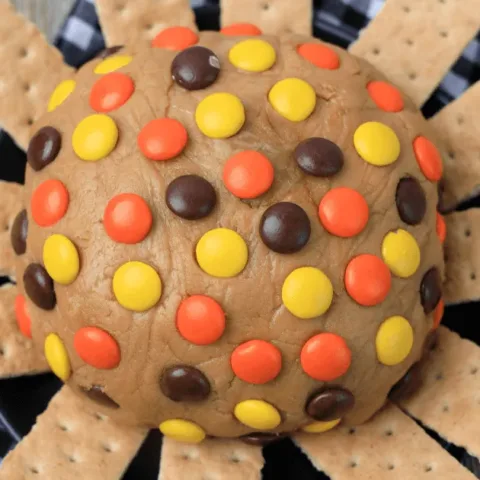 Image for Peanut Butter Cheese Ball Recipe with Reese’s Pieces