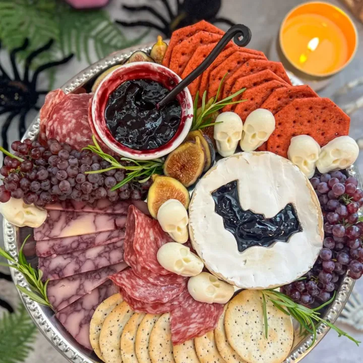 Image for Halloween Charcuterie Board with Skull Cheese