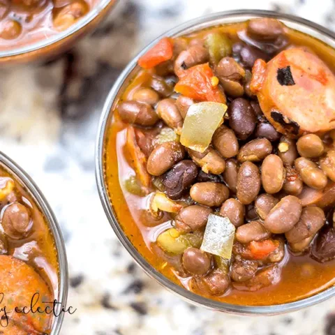 Image for Easy Slow Cooker Baked Bean and Sausage Stew